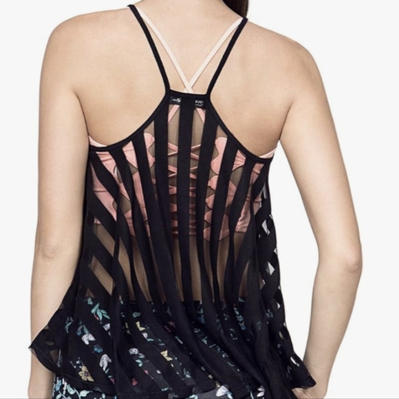 TITIKA. Yoga Light Tank. Lightweight Striped Sheer Back. Size XS - Picture 3 of 8